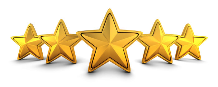 Five gold stars