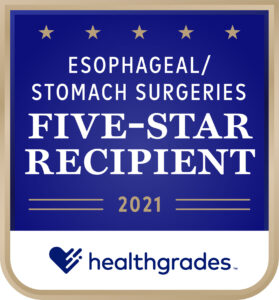 Esophageal / Stomach Surgeries, Five-Star Recipient – Healthgrades (2019-2021)