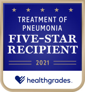 Treatment of Pneumonia, Five-Star Recipient – Healthgrades (2012 – 2021)