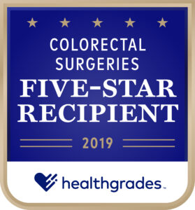 Colorectal Surgeries, Five-Star Recipient – Healthgrades (2017, 2018, 2019)