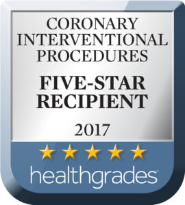 Coronary Interventional Procedures Five-Star Recipient – Healthgrades (2016, 2017)