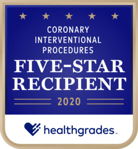 Coronary Interventional Procedures Five-Star Recipient – Healthgrades (2016, 2017, 2020)