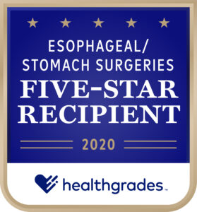 Esophageal / Stomach Surgeries, Five-Star Recipient – Healthgrades (2019, 2020)