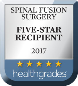 Spinal Fusion Surgery, Five-Star Recipient – Healthgrades (2015, 2016, 2017)