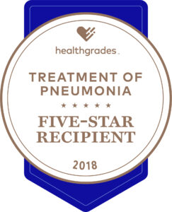 Treatment of Pneumonia, Five-Star Recipient – Healthgrades (2012 – 2018)