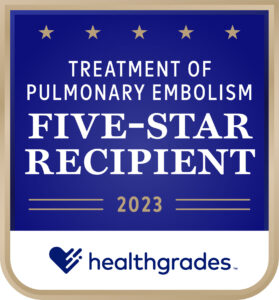 Treatment of Pulmonary Embolism, Five-Star Recipient (2019, 2020, 2023)