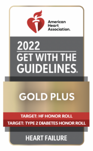 Get With The Guidelines®-Stroke Gold Plus with Target: Stroke Honor Roll and Target Type 2 Diabetes Honor Roll (2021, 2022)
