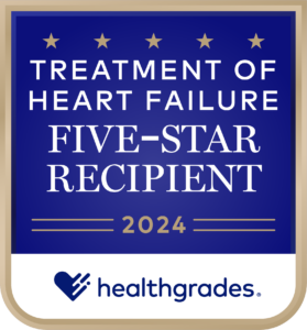 Healthgrades Five-Star Recipient for Treatment of Heart Failure for 10 Years in a Row (2015-2024)