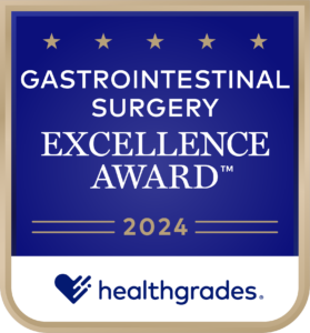 Healthgrades Gastrointestinal Surgery Excellence Award™ for 6 Years in a Row (2019-2024)